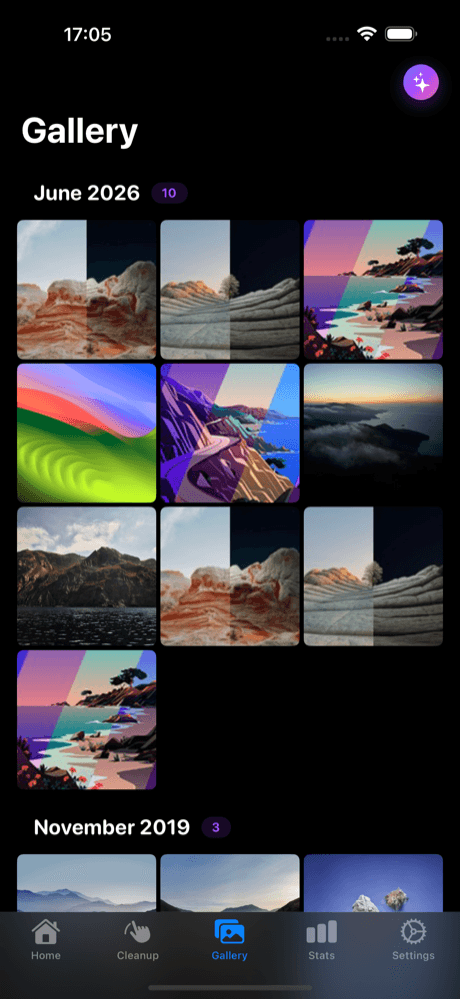 Galera gallery screen